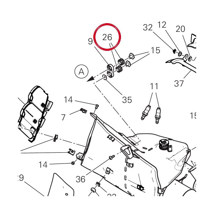 Joint en caoutchouc — réf. 76410241A | Ducati Store