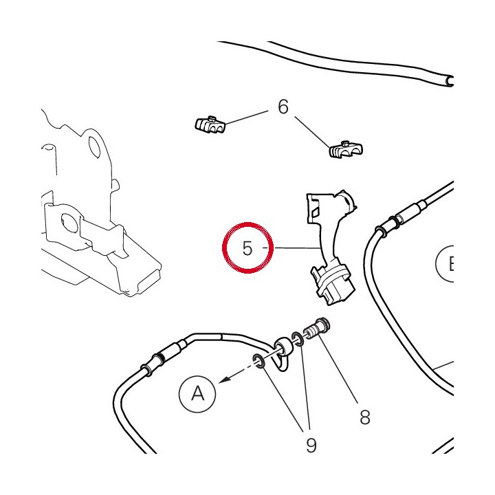 Fairlead Abs hose 75812171A — réf. 75812171A | Ducati Store