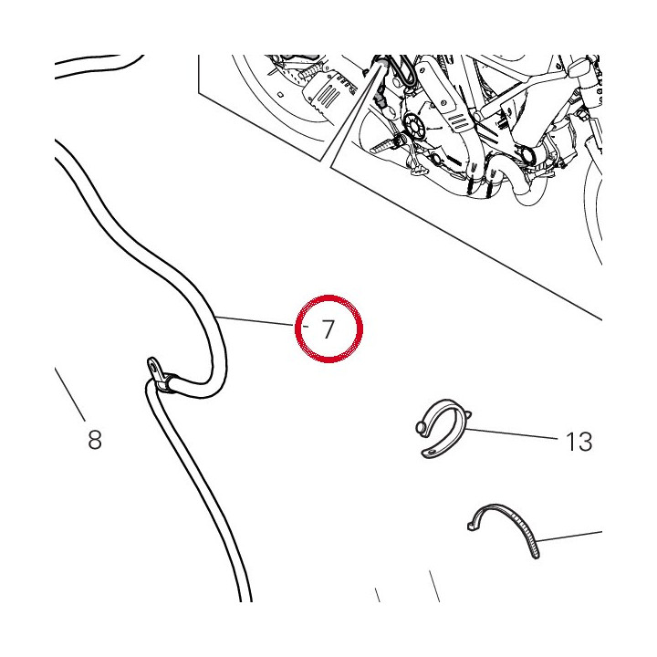 Durit boitier - étriers — réf. 61812011C | Ducati Store