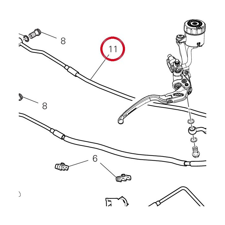 Durite maître cylindre av — réf. 61812451A | Ducati Store