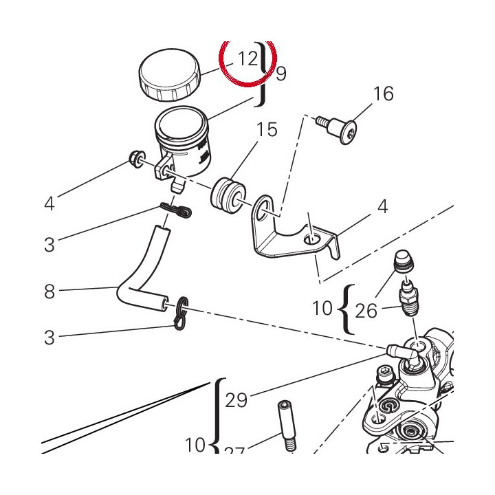 Capot Maitre-Cylindre — réf. 89340241A | Ducati Store