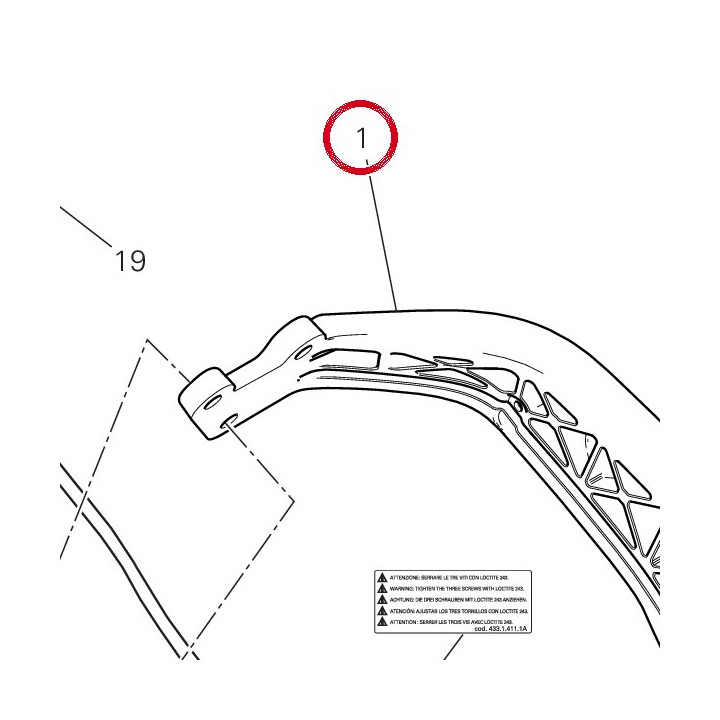 Support bavette — réf. 56116471A | Ducati Store