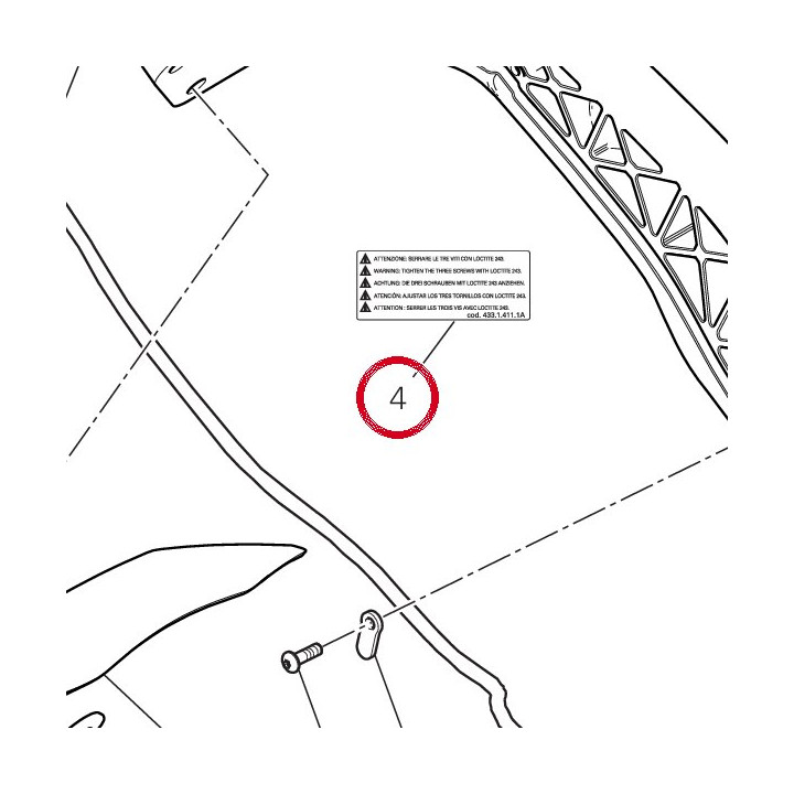 Targhetta attenzione — réf. 43314111A | Ducati Store