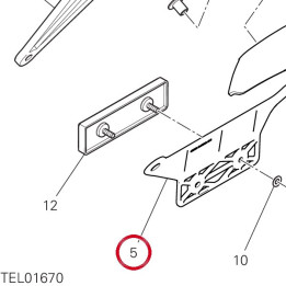 Plate reflector support — réf. 82719301A | Ducati Store