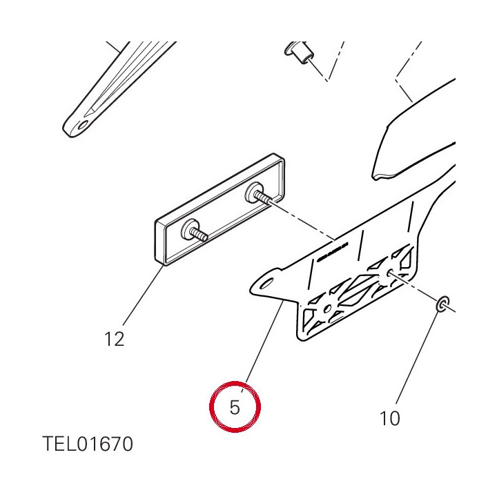 Plate reflector support — réf. 82719301A | Ducati Store