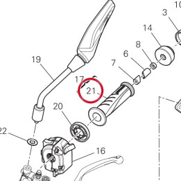 Poignée gauche 36140161A — réf. 36140161A | Ducati Store