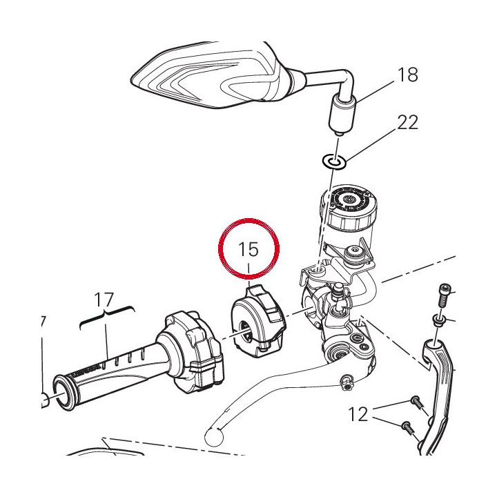 Commutateur droit 65010271C — réf. 65010271C | Ducati Store