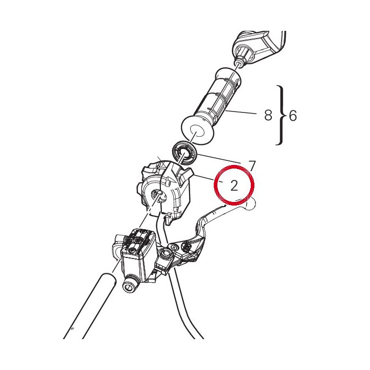 Commutateur gauche 65110611A — réf. 65110611A | Ducati Store