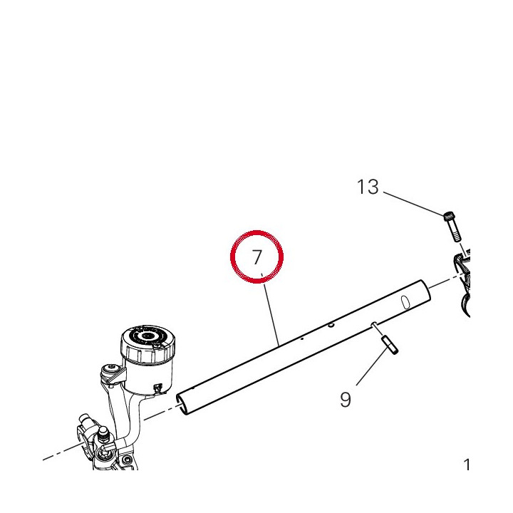 Tube Demi-Guidon droit — réf. 87514122AA | Ducati Store