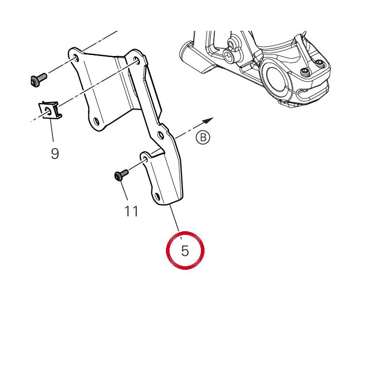 Bride droite 8301S251AA — réf. 8301S251AA | Ducati Store