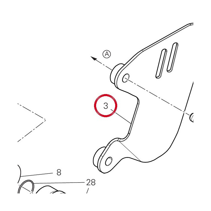 Pare-Talon gauche — réf. 4601V891AA | Ducati Store