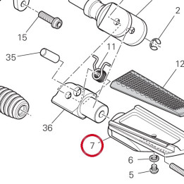 Repose-Pieds gauche — réf. 46411341AA | Ducati Store