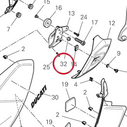 Écrou autobloquant M6 — réf. 74940041A | Ducati Store