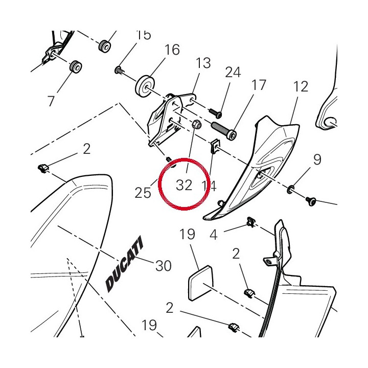 Écrou autobloquant M6 — réf. 74940041A | Ducati Store