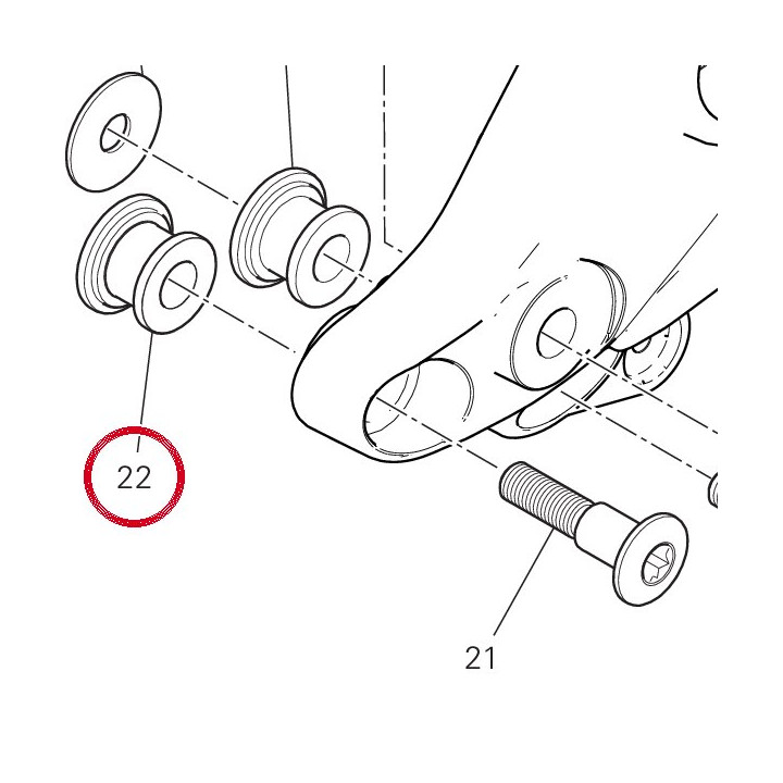 Silentbloc 70010491A — réf. 70010491A | Ducati Store