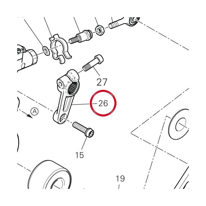 Levier commande cangement — réf. 45612372AA | Ducati Store