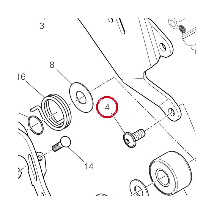 Vis tbeif M8X25 77240623C — réf. 77240623C | Ducati Store