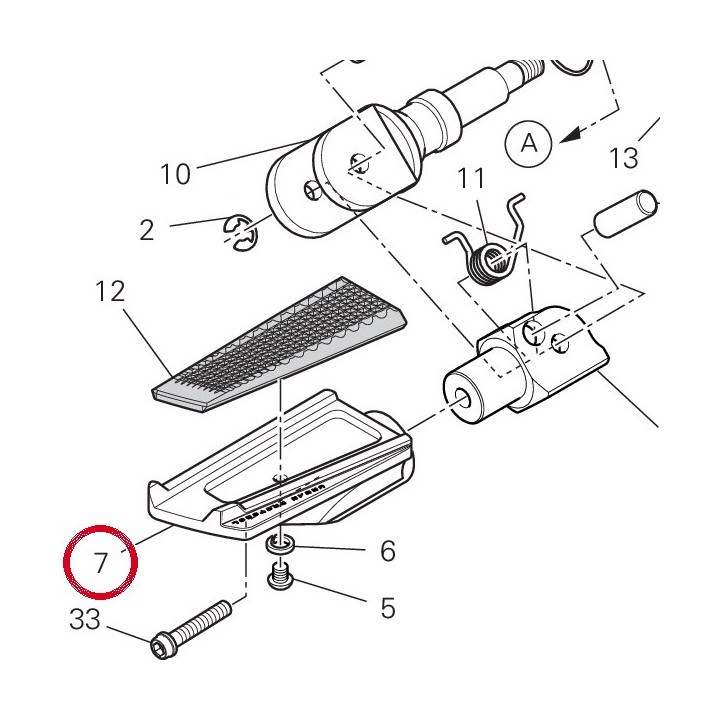 Repose-Pieds droit — réf. 46411331AA | Ducati Store