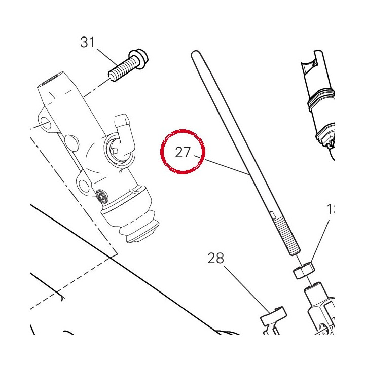Tige maître cylindre — réf. 11711523AA | Ducati Store