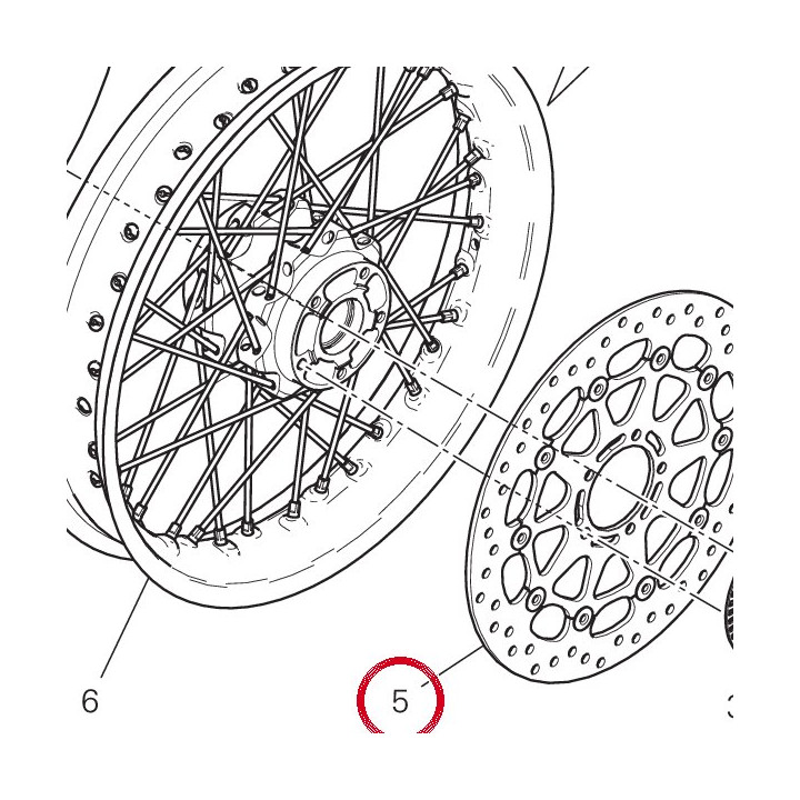 Disque frein avant 49241411A — réf. 49241411A | Ducati Store