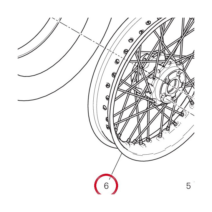 Jante roue av. 50122591AB — réf. 50122591AB | Ducati Store