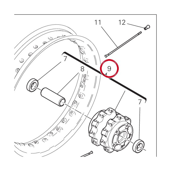 Moyeu roue avant 16220491AA — réf. 16220491AA | Ducati Store
