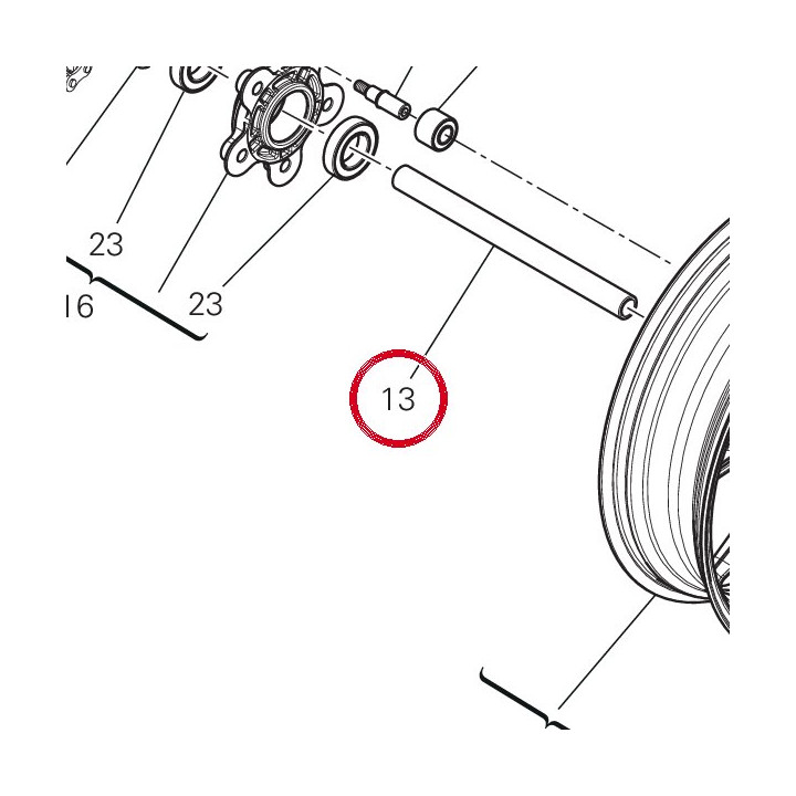 Pivot roue arrière — réf. 81910791AA | Ducati Store