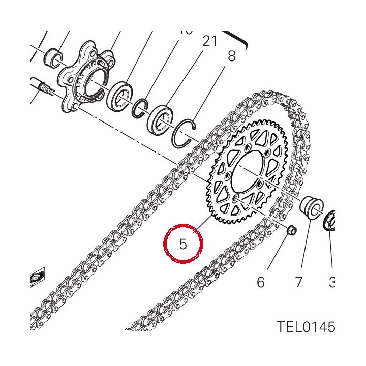 Couronne D46 49412061AA — réf. 49412061AA | Ducati Store