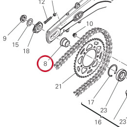 Entretoise ext. 7131A811A — réf. 7131A811A | Ducati Store
