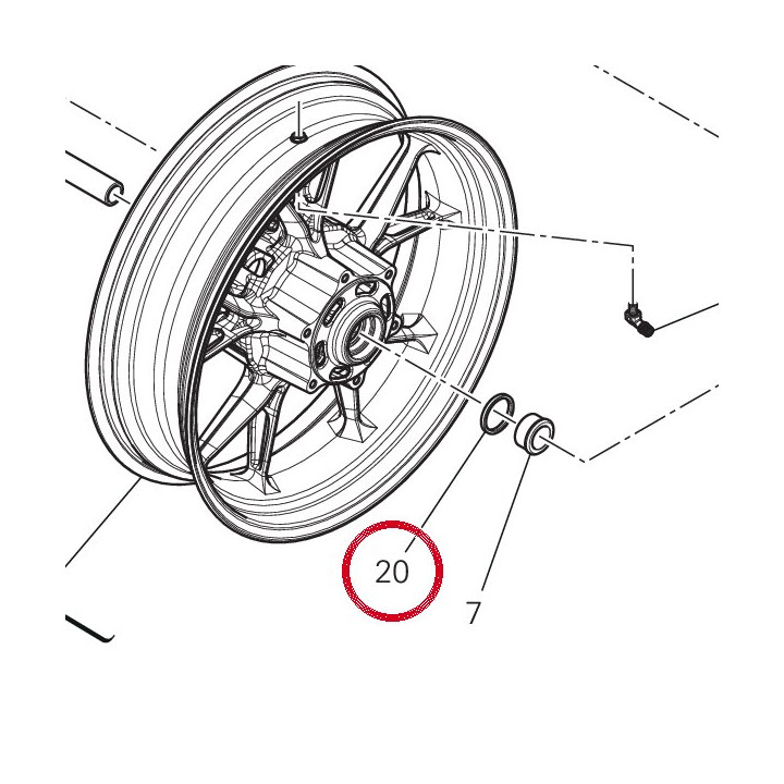 Entretoise interne 71311841A — réf. 71311841A | Ducati Store