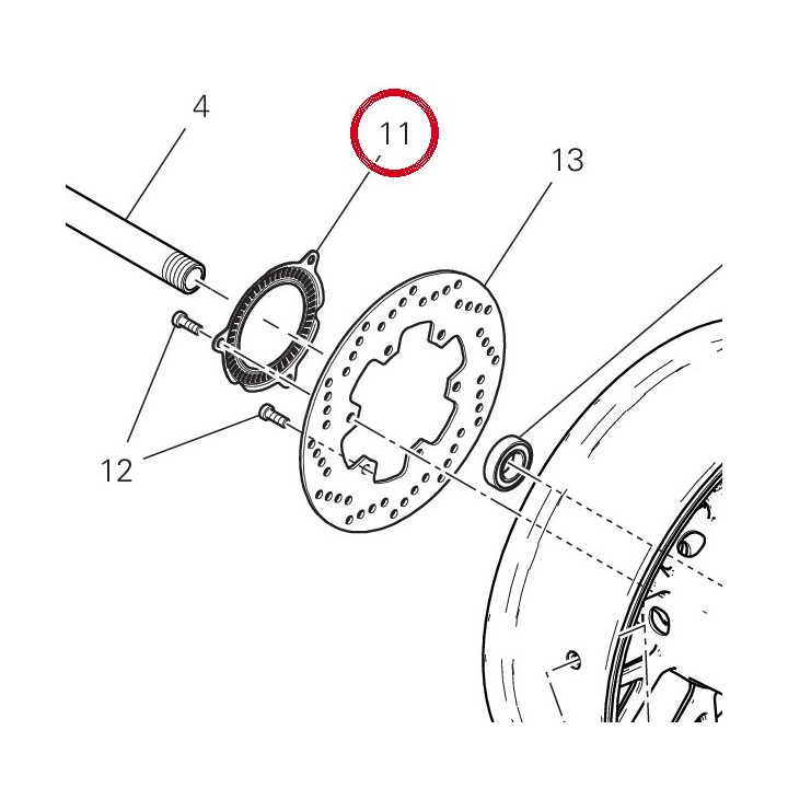 Roue phonique arrière — réf. 50410061A | Ducati Store