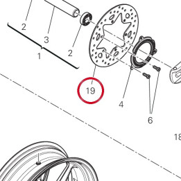 Disque frein arrière — réf. 49241912A | Ducati Store