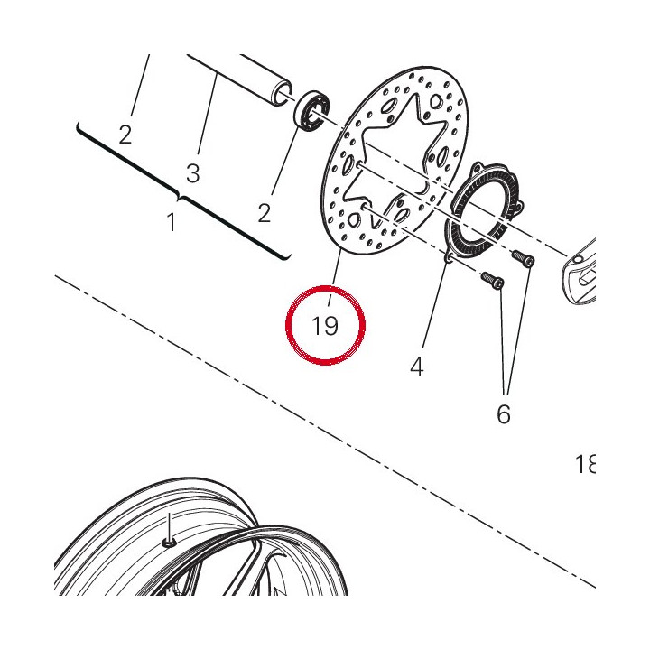 Disque frein arrière — réf. 49241912A | Ducati Store