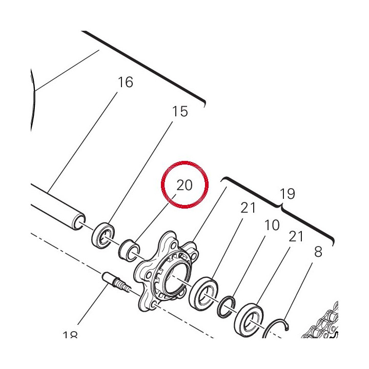 Entretoise interne 7131A801A — réf. 7131A801A | Ducati Store