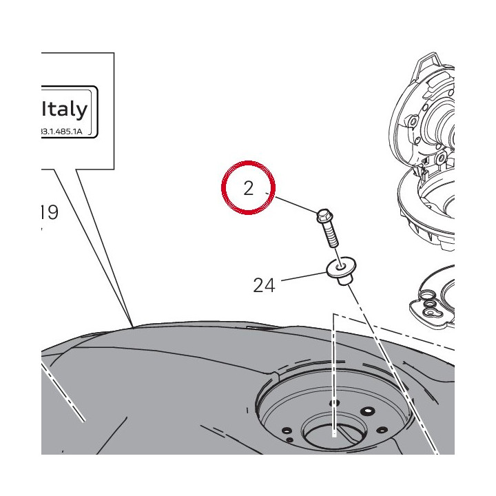 Vis tef M6X22 10,9 77251023C — réf. 77251023C | Ducati Store