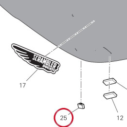 Tampon droit 86614011A — réf. 86614011A | Ducati Store
