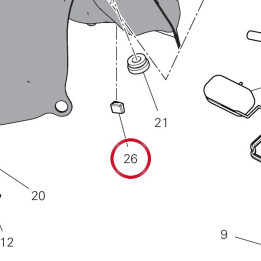 Tampon gauche 86614021A — réf. 86614021A | Ducati Store