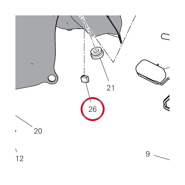 Tampon gauche 86614021A — réf. 86614021A | Ducati Store