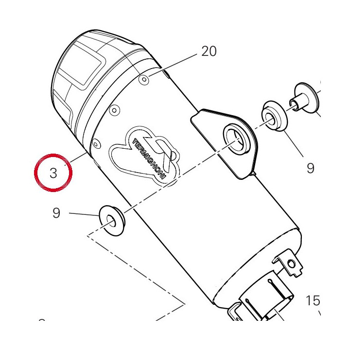 Silencieux 57316991A — réf. 57316991A | Ducati Store