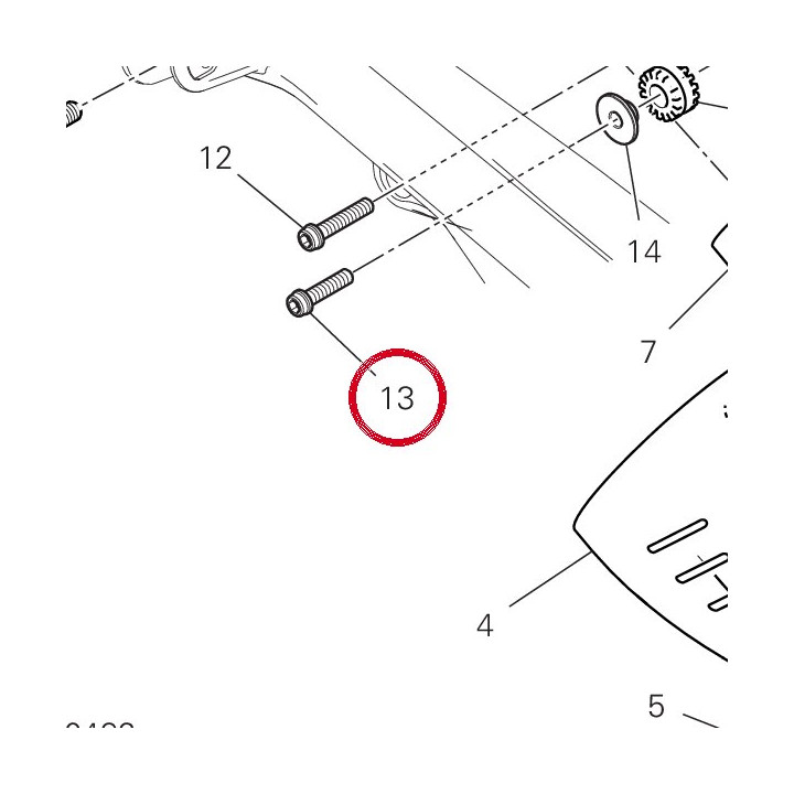 Vis tceif M6X25 77156698B — réf. 77156698B | Ducati Store