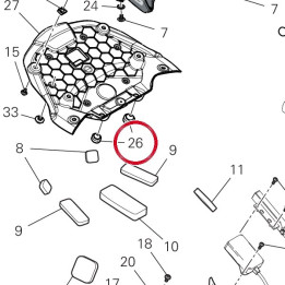 Tampon caoutchouc 86610611A — réf. 86610611A | Ducati Store