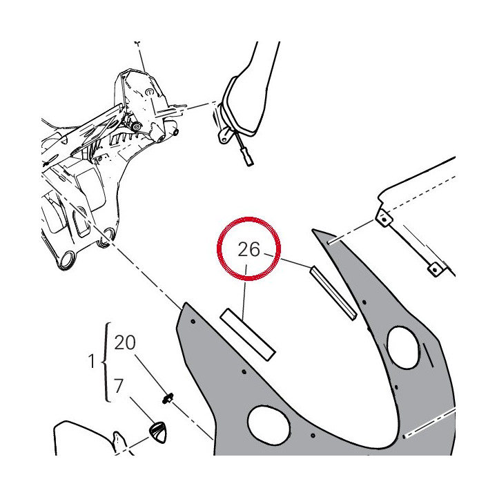 Tampon 25X75X8 86611871A — réf. 86611871A | Ducati Store