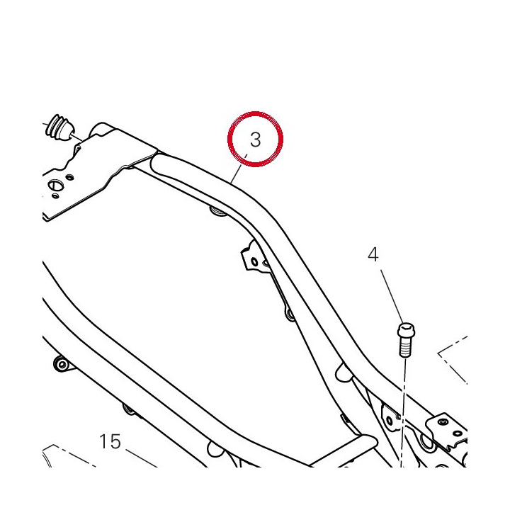 Cadre arrière 47018461AA — réf. 47018461AA | Ducati Store