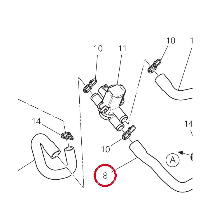 Tuyau air horizontale — réf. 87713021B | Ducati Store
