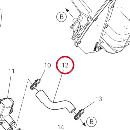Tuyau air airbox 87713041A — réf. 87713041A | Ducati Store