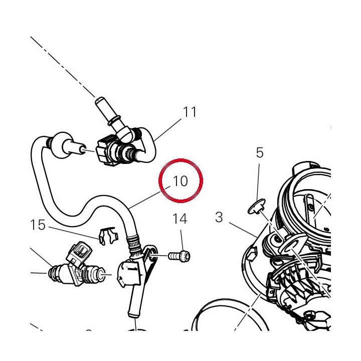 Tuyau en bas À gauche — réf. 59028811A | Ducati Store