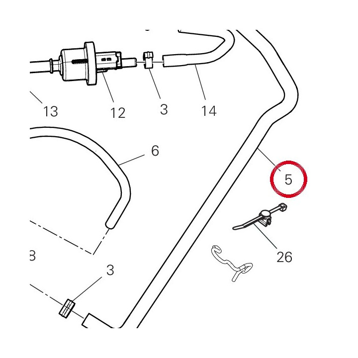 Tuyau 93512601A — réf. 93512601A | Ducati Store