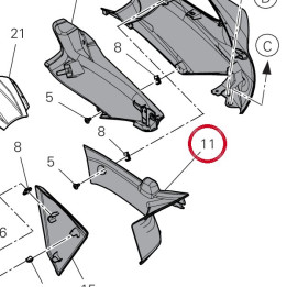 Couverture corps gauche — réf. 4601V791AA | Ducati Store