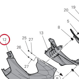 Carene droite 48218101AA — réf. 48218101AA | Ducati Store