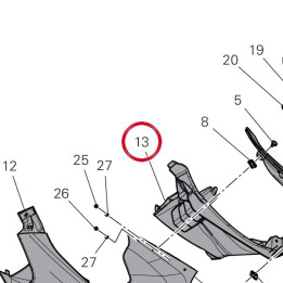 Déflecteur air droite — réf. 4801U241A | Ducati Store